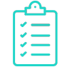 icon checklist in teal color