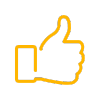 icon yellow thumbs up